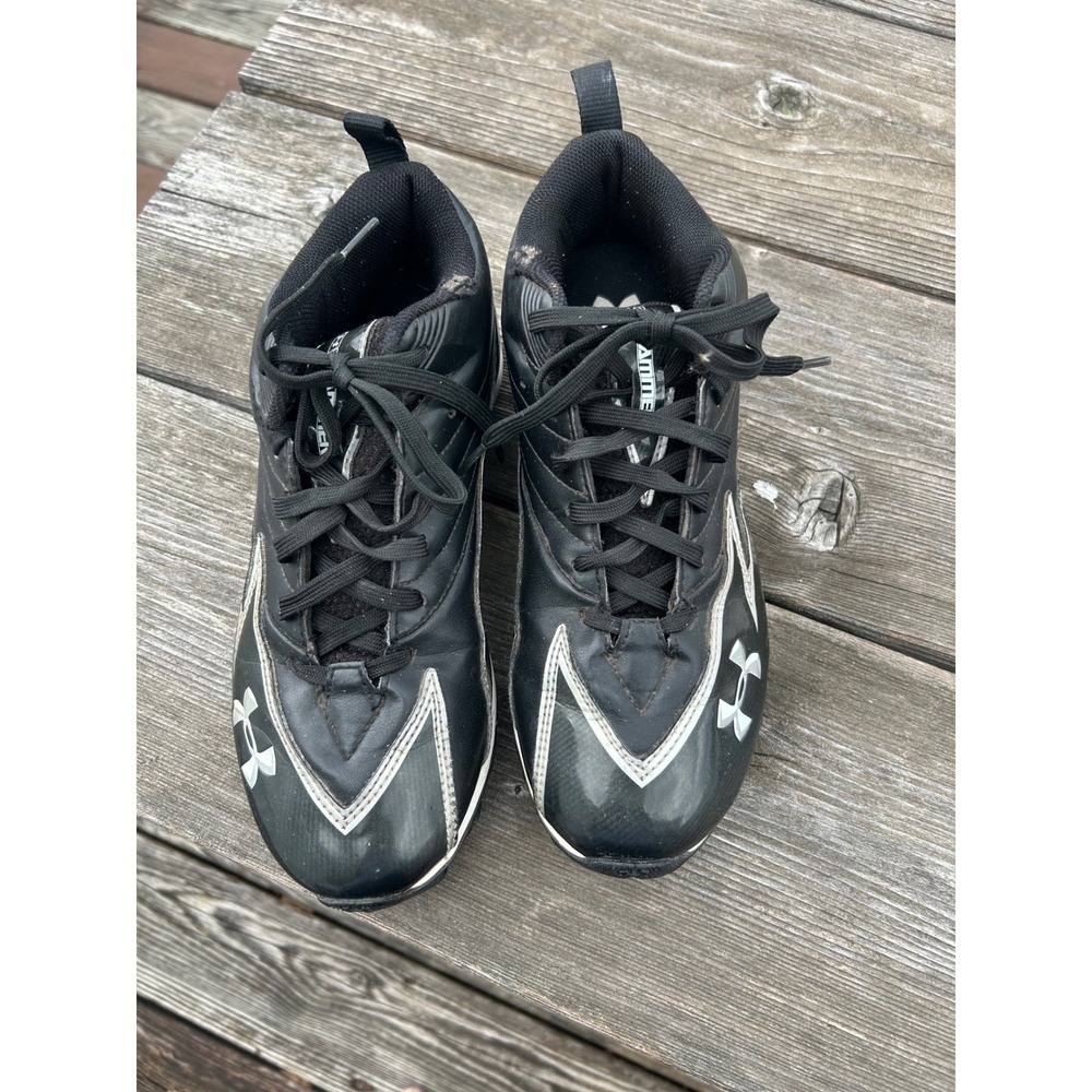 Under Armour Hammer RM Football Cleats Black White 1208545-001 Mens Size 8